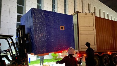 【滾噴機發貨】馬來西（xī）亞客戶的滾噴機PR90-DYS12M型發貨